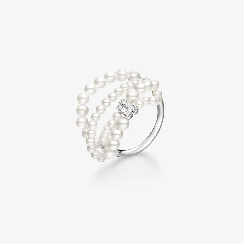 Shell Pearls Ring sold by Hefang