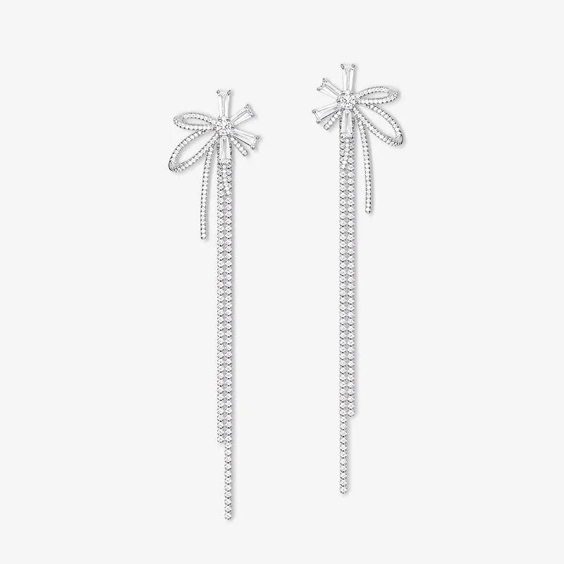 Snowflake Tassel Earring made by Hefang