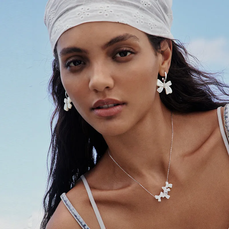 Pearl Bowknot Earrings sold by Hefang product image thumbnail 3