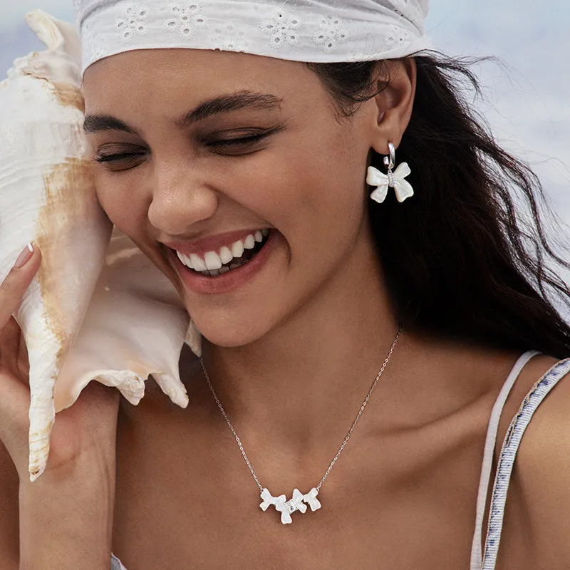 Pearl Bowknot Earrings sold by Hefang product image thumbnail 4