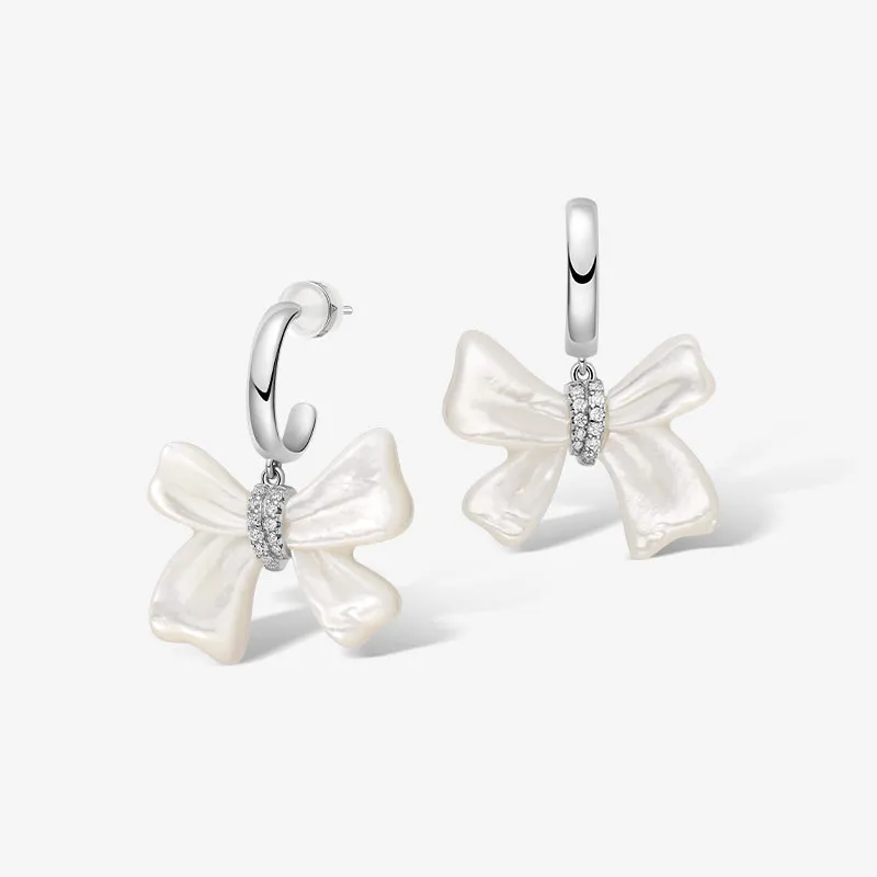 Pearl Bowknot Earrings sold by Hefang