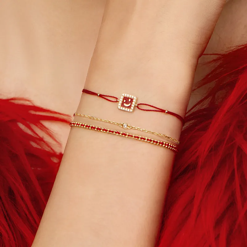 Red String Bracelet - 14K Gold Diamond sold by Hefang product image thumbnail 2