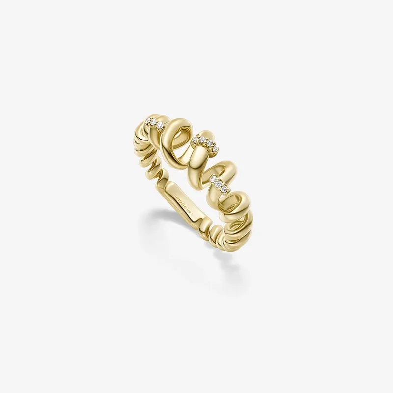 Fusilli Ring made by Hefang