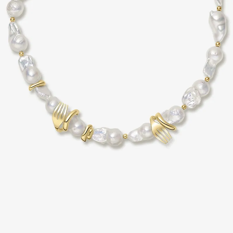 Cutlery Pearl Necklace made by Hefang