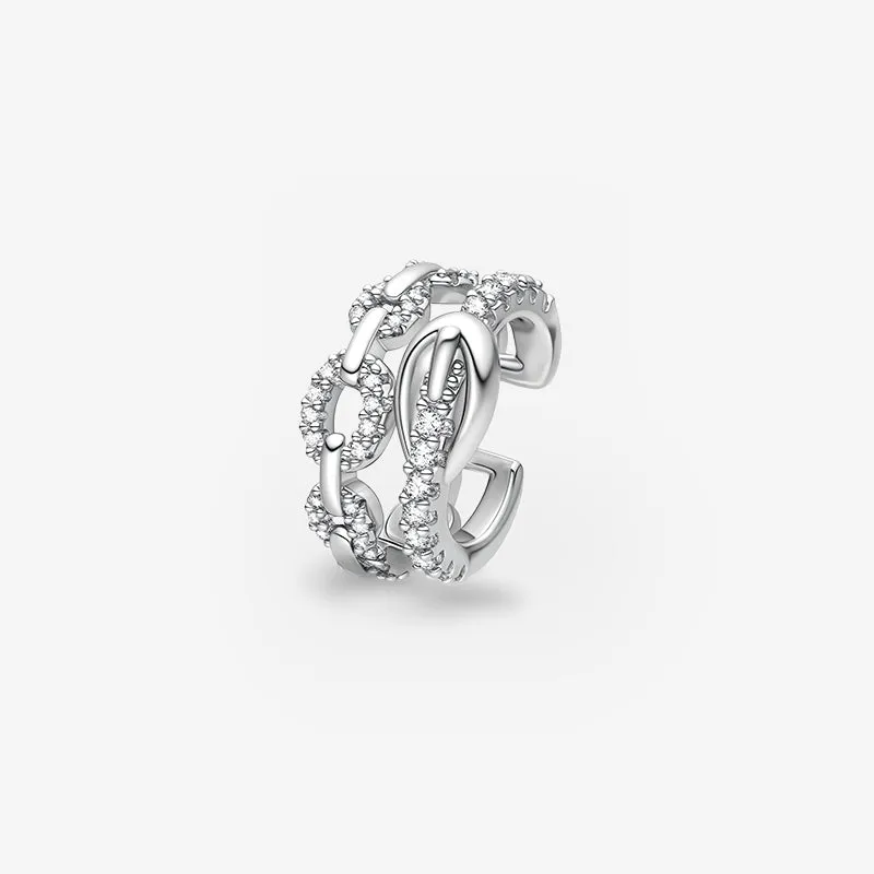 Belt Chain Layered Ear Cuff made by Hefang