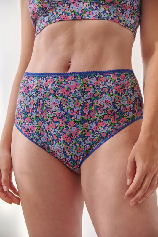 High-waisted briefs in organic cotton - purple confetti made by We Are Jolies