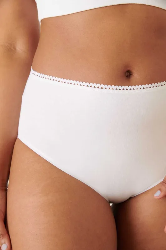High-waisted briefs in organic cotton - White made by We Are Jolies