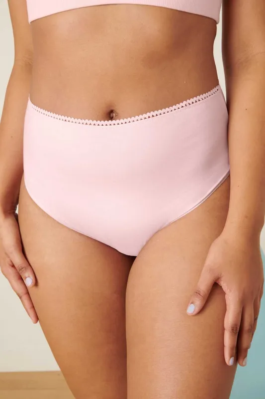 High-waisted briefs in organic cotton - Blush pink made by We Are Jolies