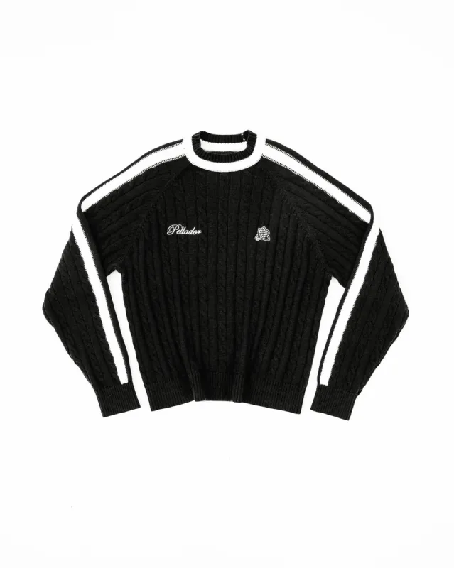 Round Neck Cable Knit Black sold by Pellador