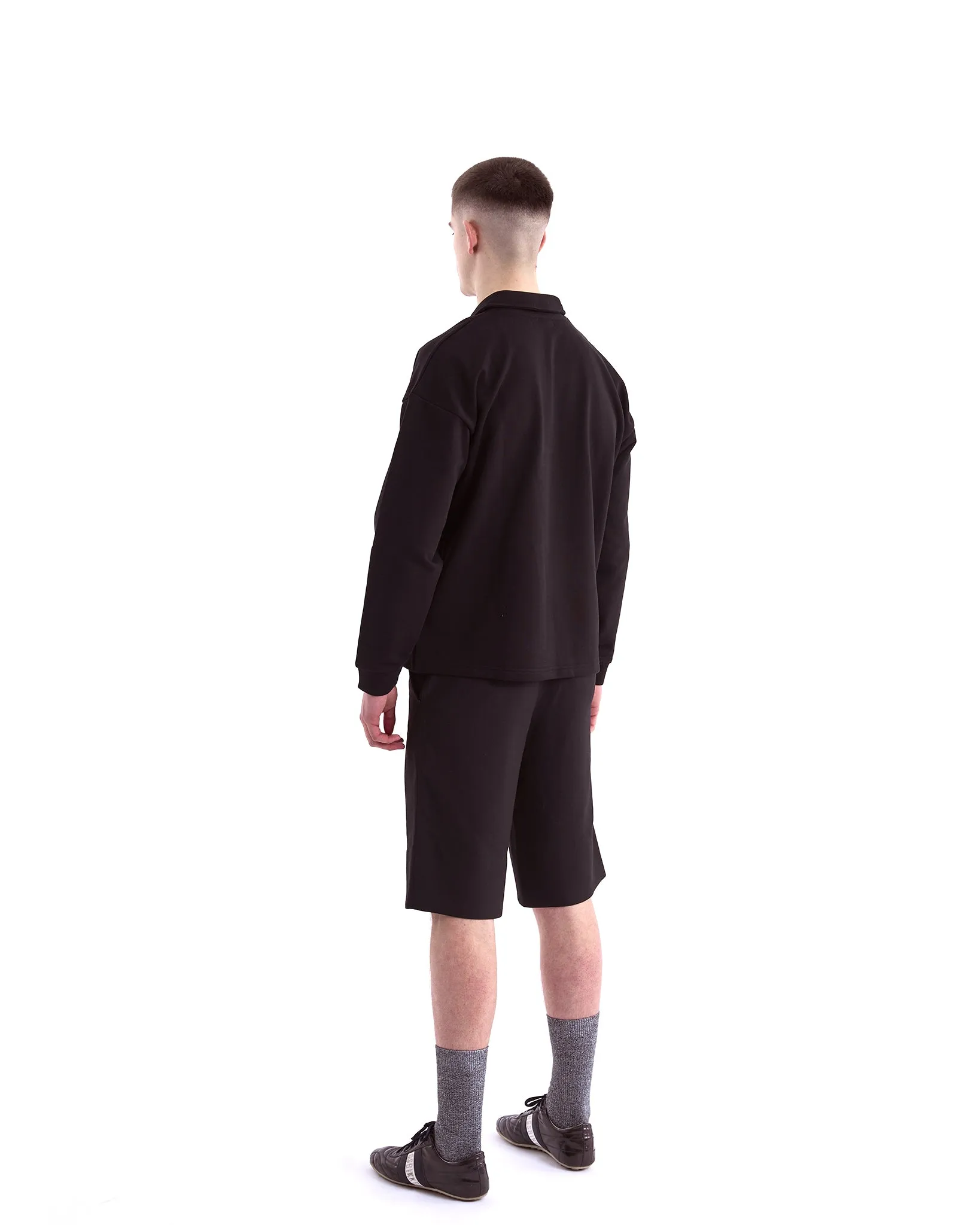 Polo Collar Sweatshirt - Black sold by Pellador product image thumbnail 5