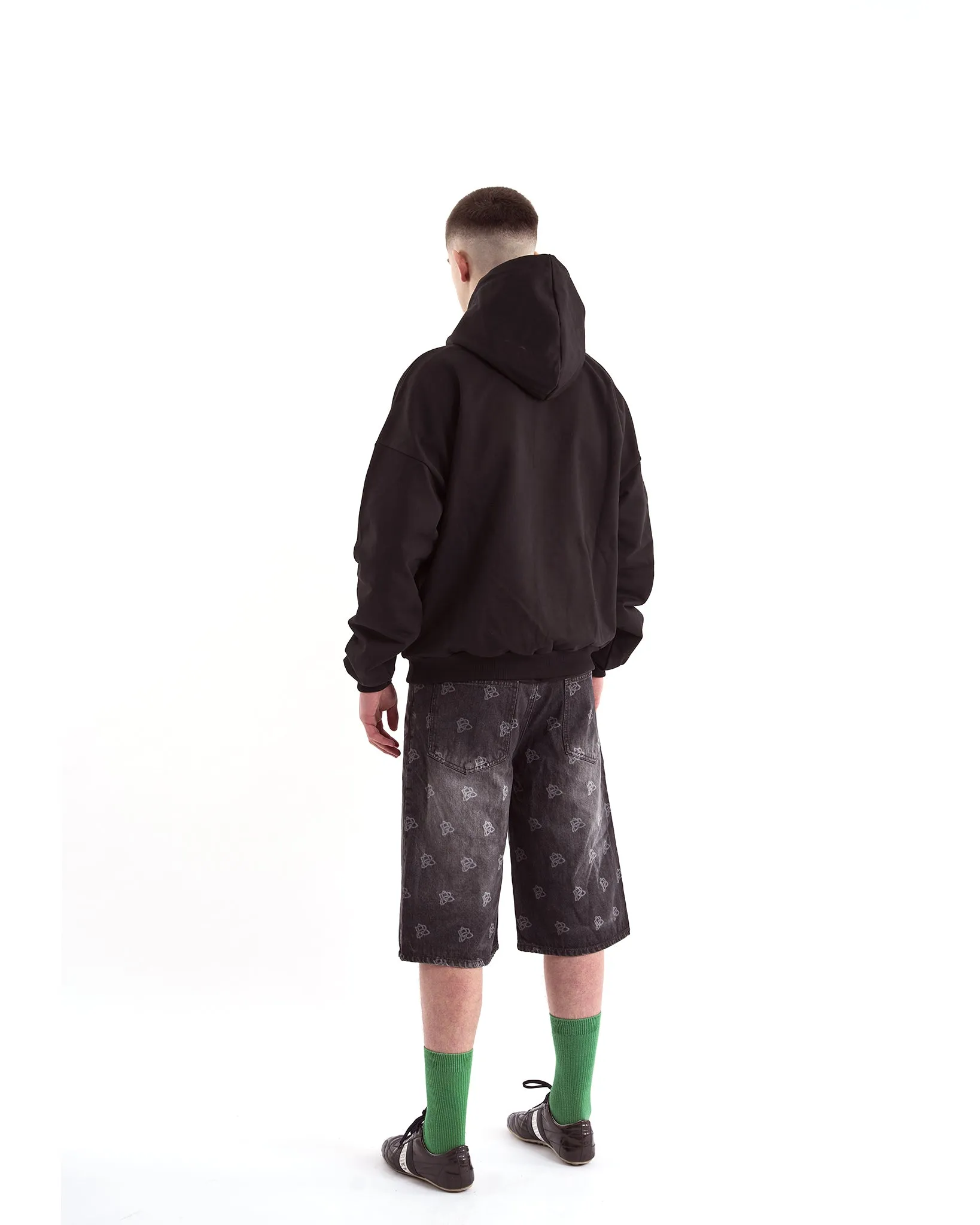 Triskele Appliqué Hoodie - Black on Black sold by Pellador product image thumbnail 3