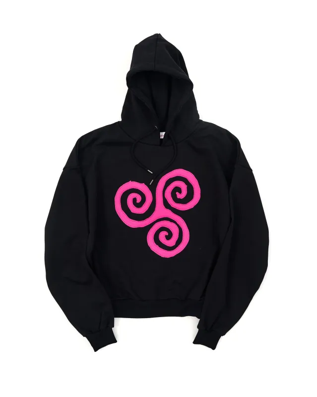 Triskele Appliqué&nbsp;Hoodie - Pink sold by Pellador