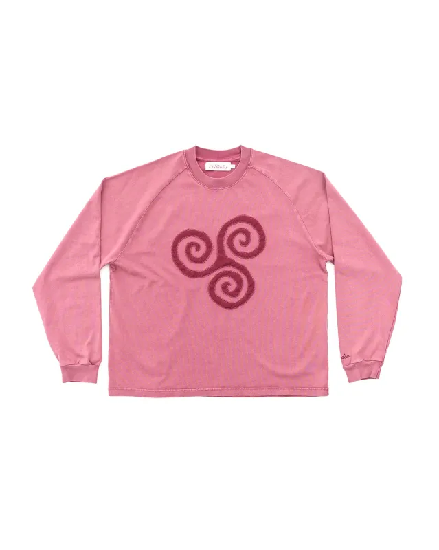 Triskele Appliqué L/S Tee - Pink sold by Pellador