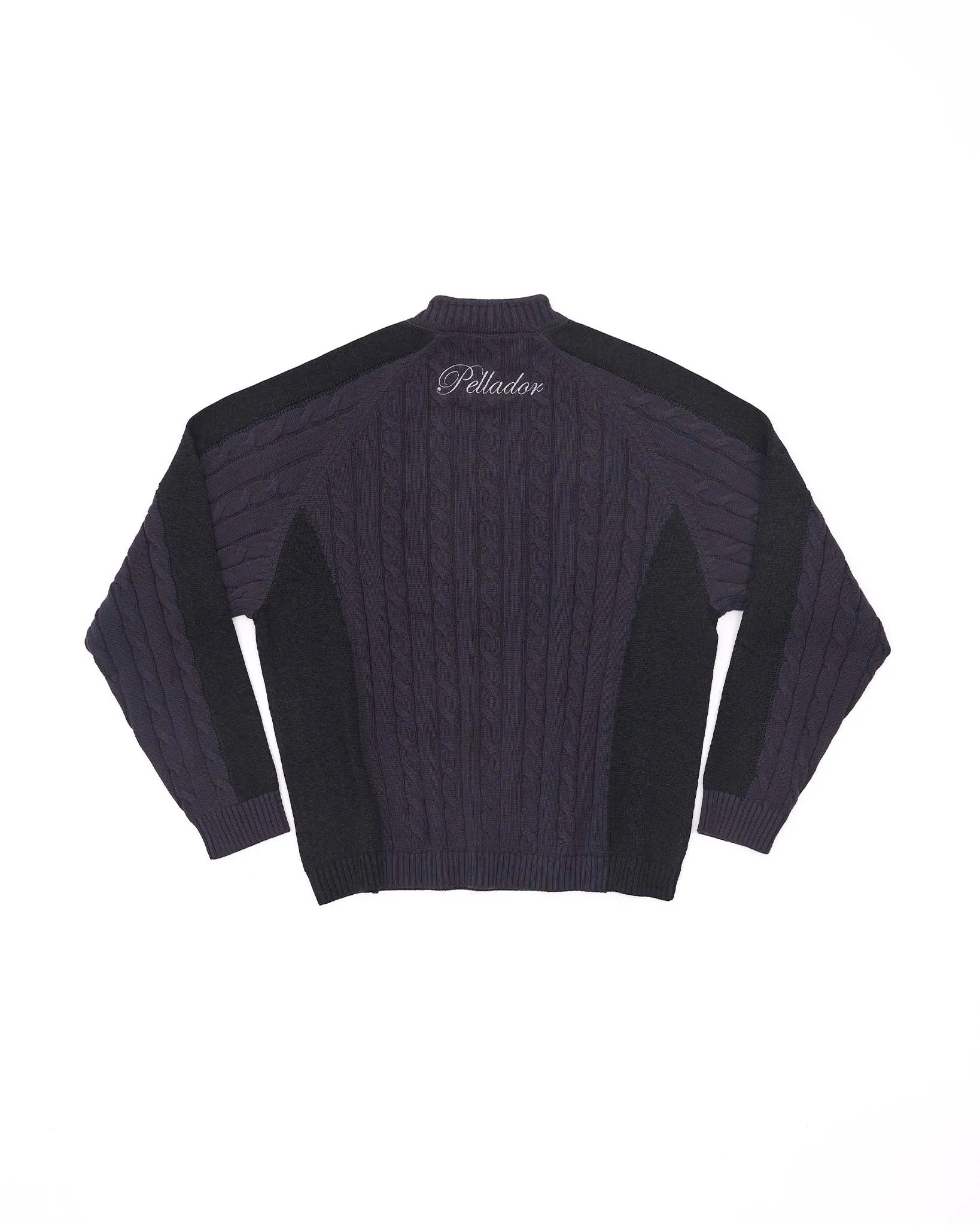 Overlap Collar Cable Knit - Charcoal sold by Pellador product image thumbnail 2