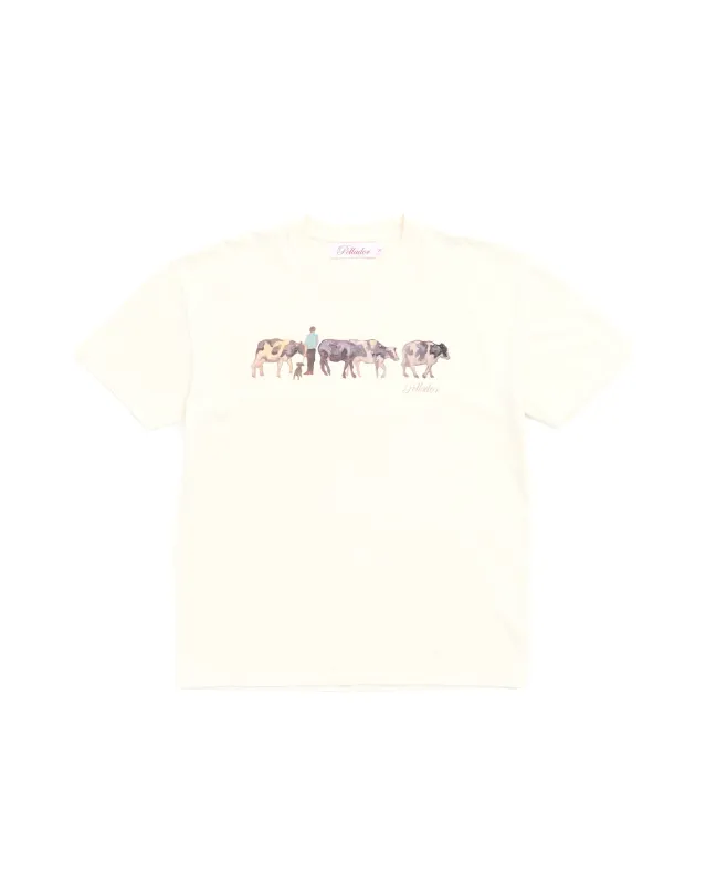 Cow Painted Tee - Beige made by Pellador
