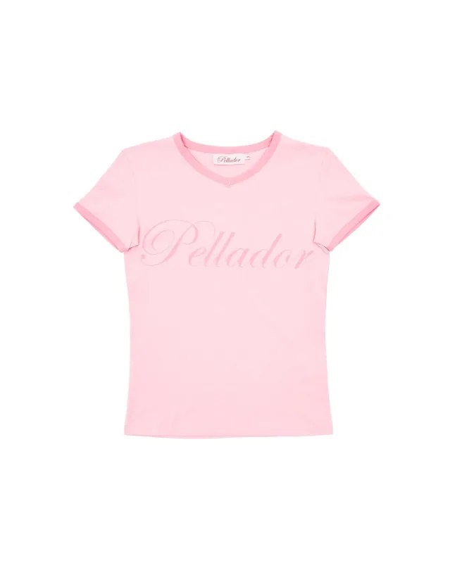 Women's V-Neck Tee - Pink made by Pellador