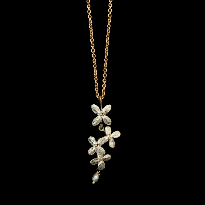 White Hydrangea Pendant made by Michael Michaud