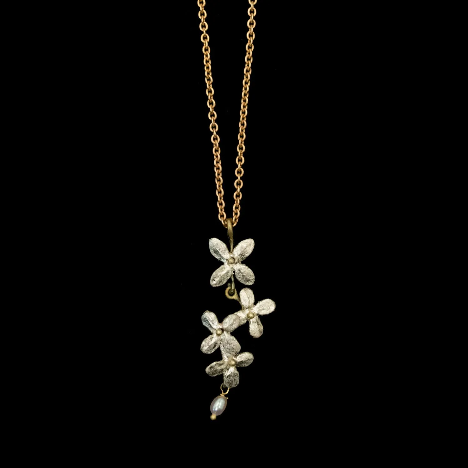 White Hydrangea Pendant sold by Michael Michaud
