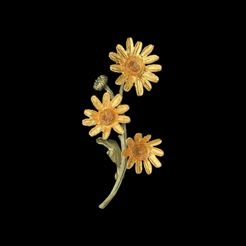 Golden Butter Daisy Brooch made by Michael Michaud