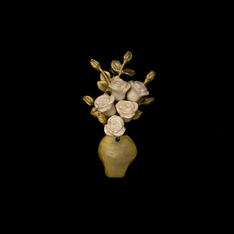 Van Gogh White Rose Brooch - Web Exclusive made by Michael Michaud
