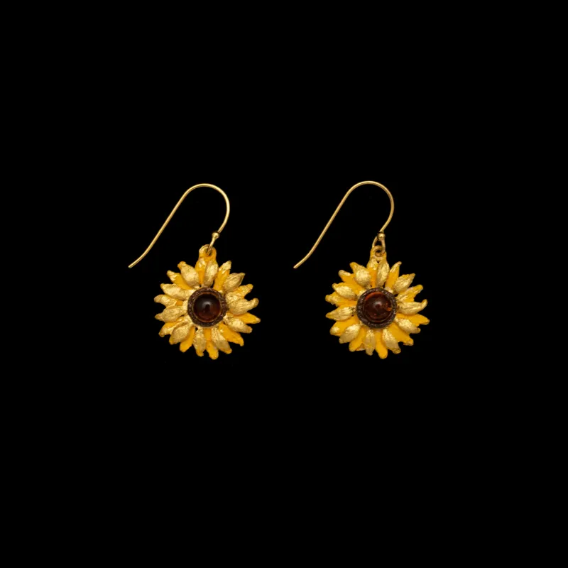 Van Gogh Sunflower Wire Earrings - Web Exclusive made by Michael Michaud