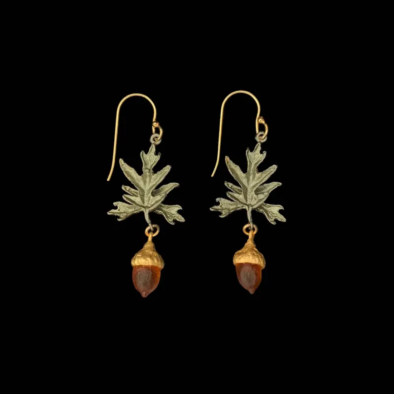 Pin Oak Earrings - Wire made by Michael Michaud