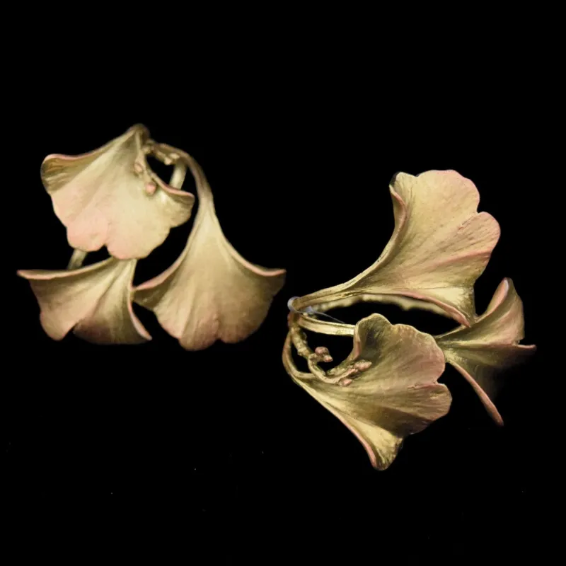 Ginkgo Napkin Rings - Bronze made by Michael Michaud