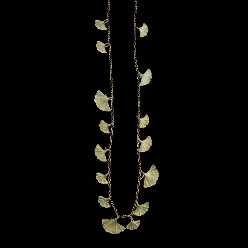 Ginkgo Necklace - Long made by Michael Michaud
