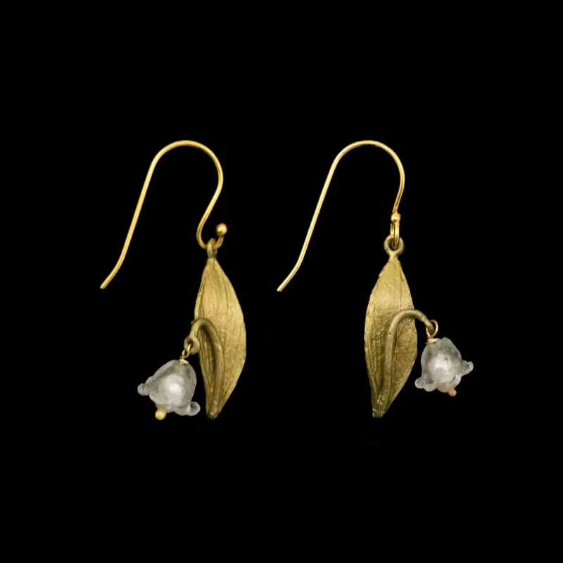 Lily of the Valley Earrings - Single Flower Wire made by Michael Michaud