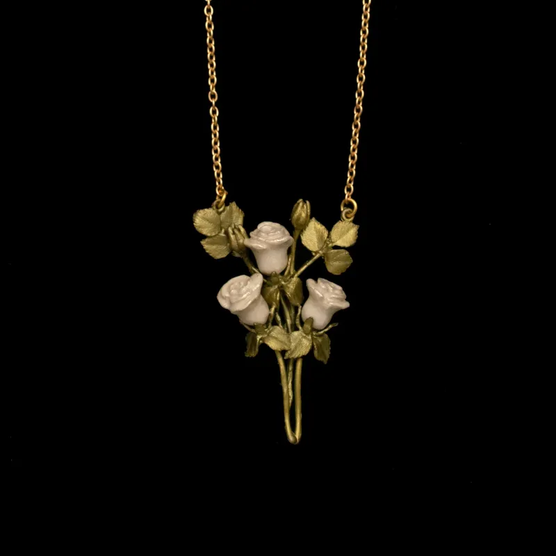 Van Gogh White Rose Pendant - Web Exclusive made by Michael Michaud