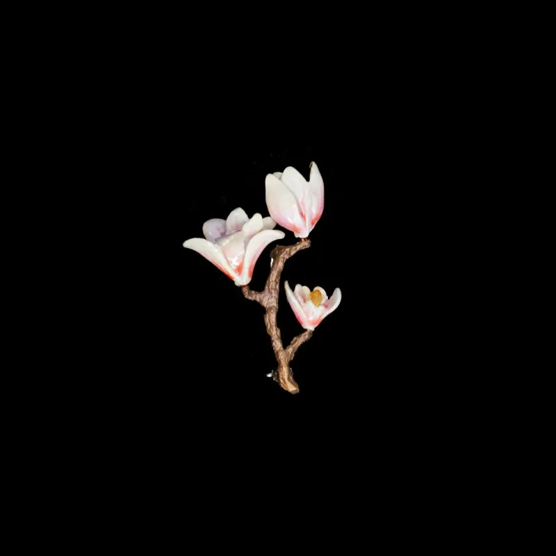 Pink Magnolia Brooch - Small made by Michael Michaud