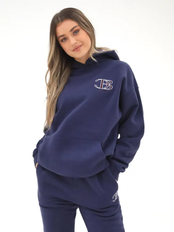 Initial Oversized Hoodie - Dark Navy sold by Blakely