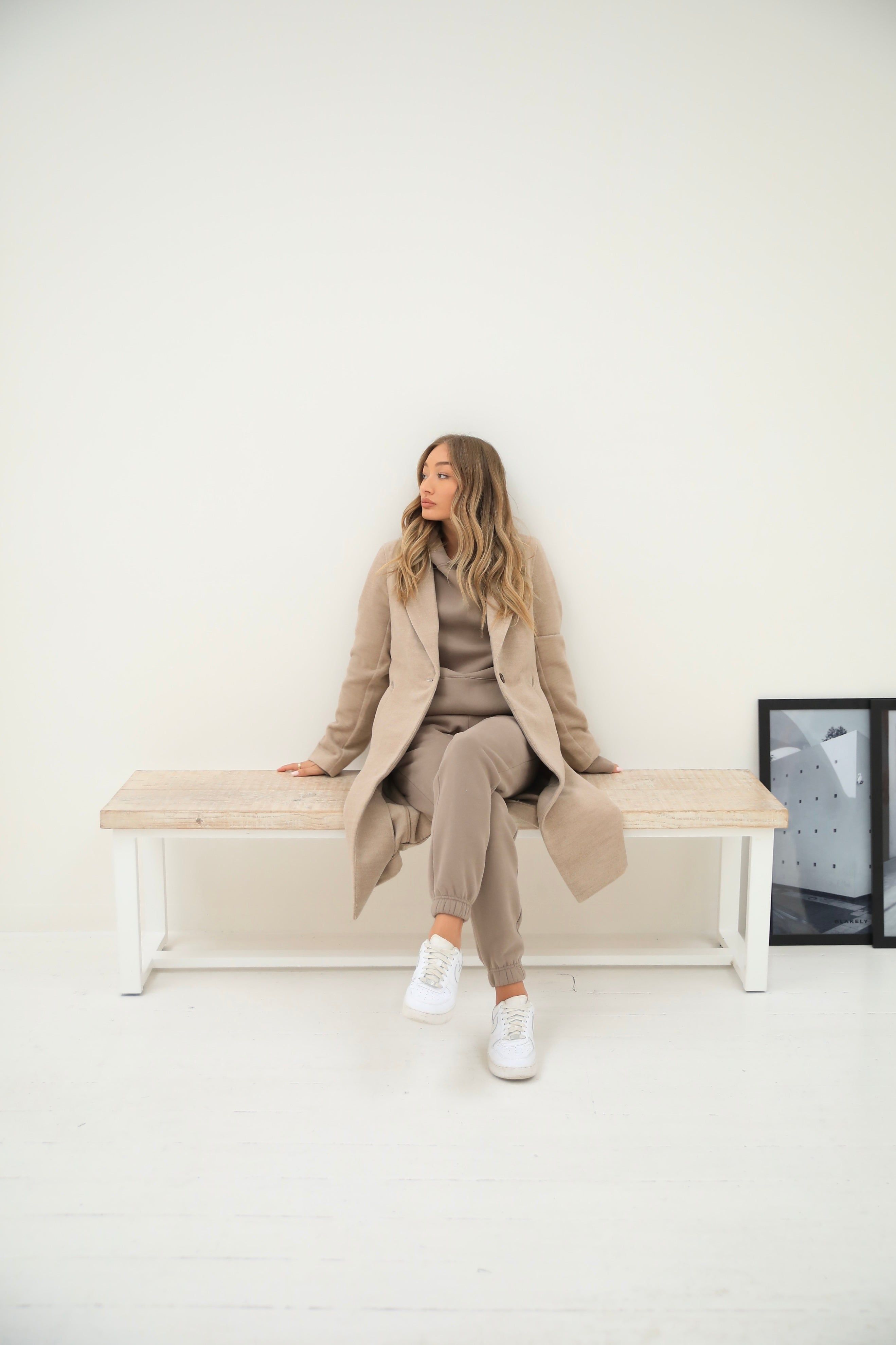 Mabel Tailored Longline Coat - Beige sold by Blakely product image thumbnail 3