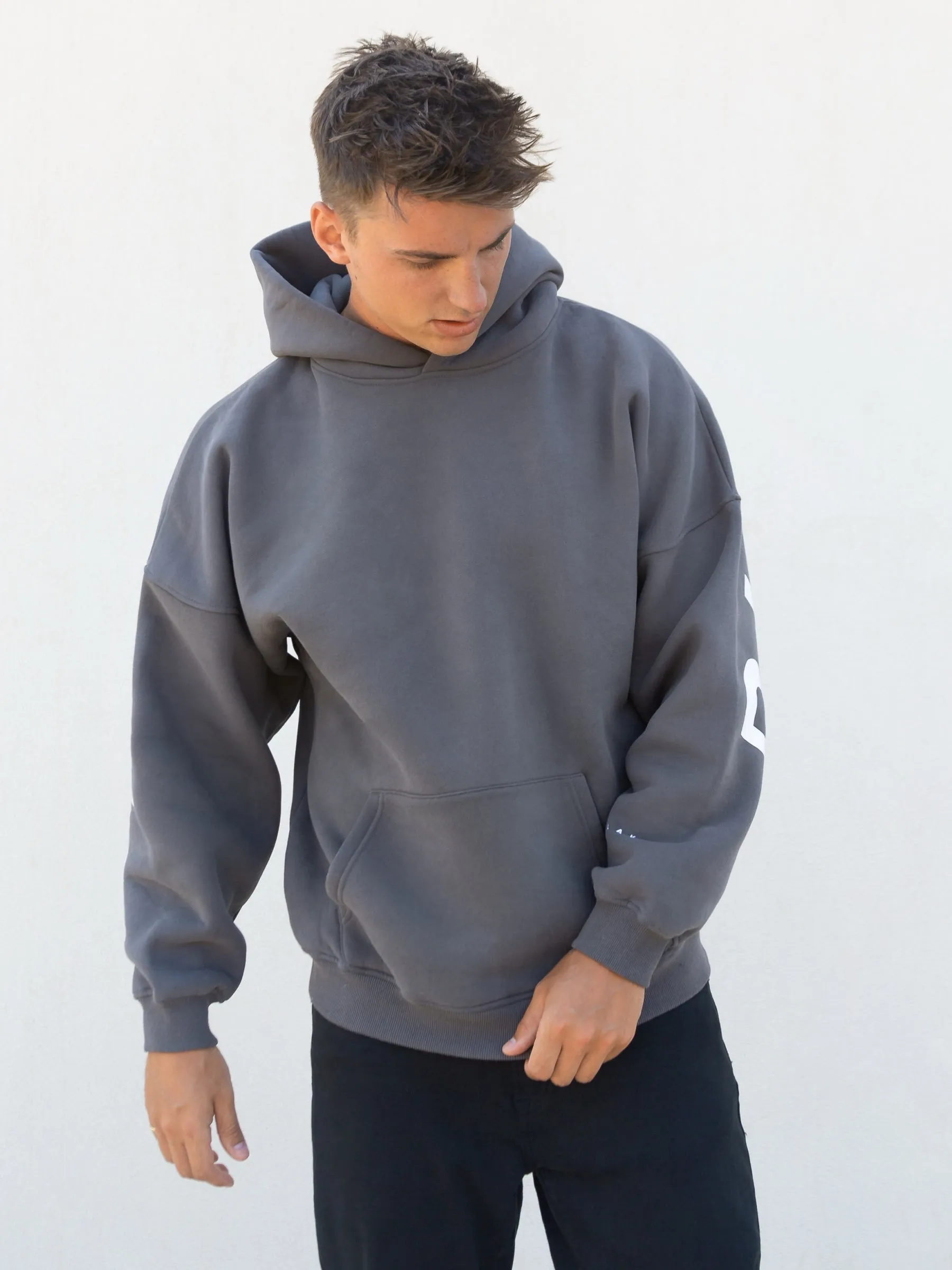 Idris Oversized Hoodie - Charcoal sold by Blakely product image thumbnail 2