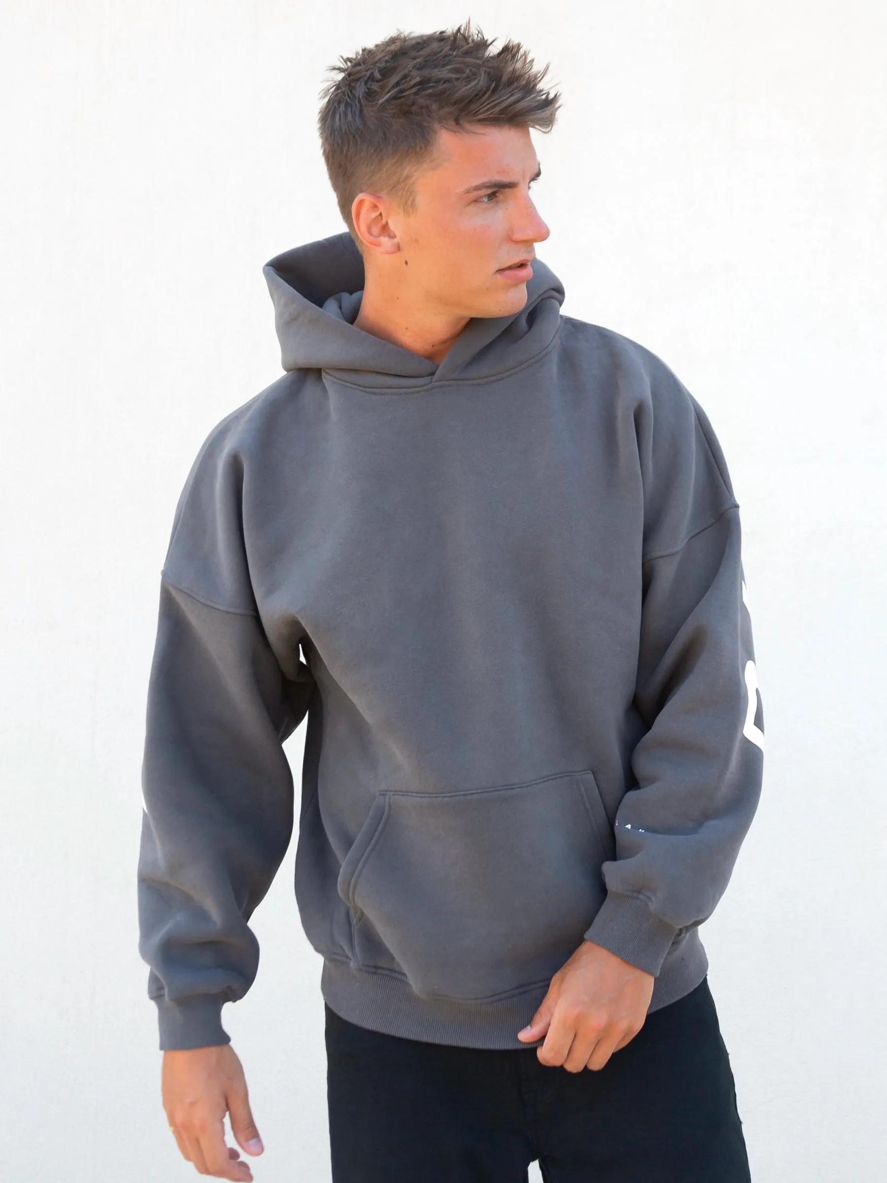 Idris Oversized Hoodie - Charcoal sold by Blakely product image thumbnail 3
