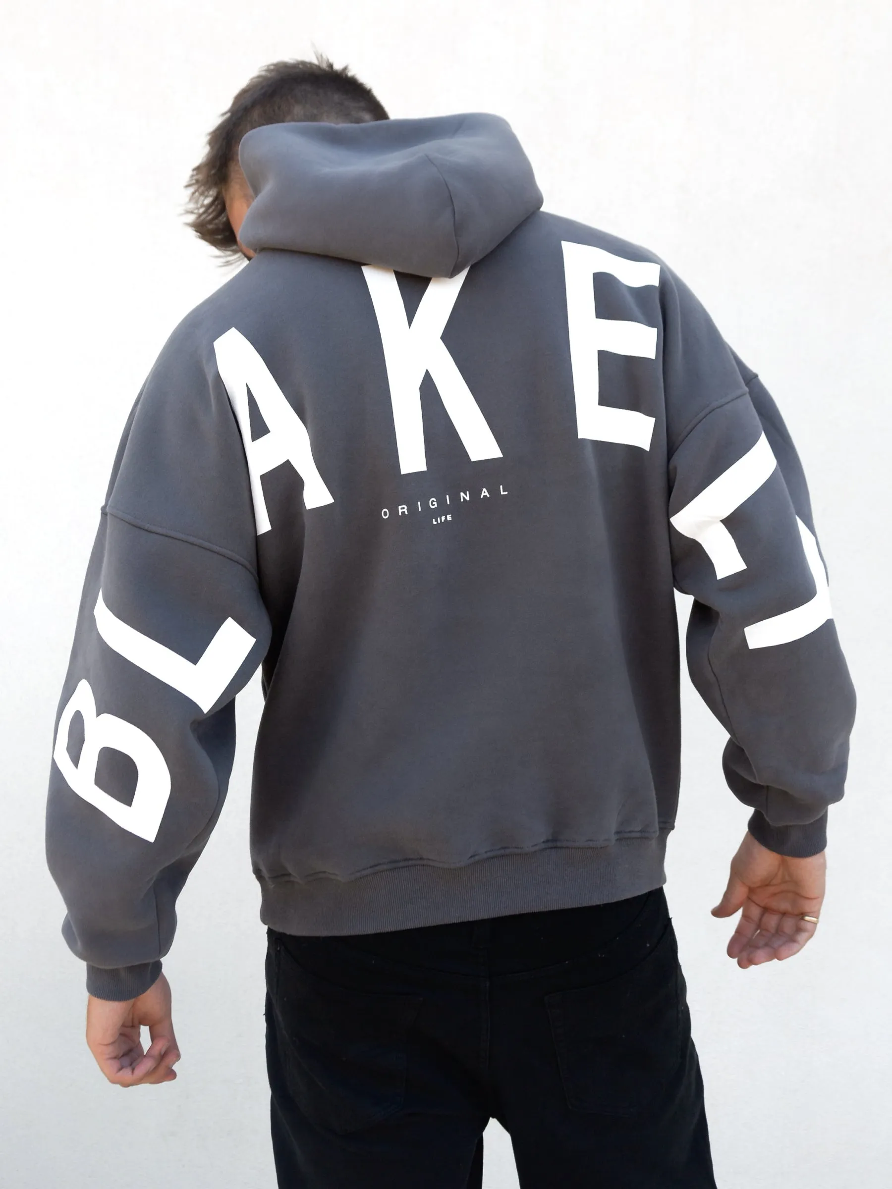 Idris Oversized Hoodie - Charcoal sold by Blakely
