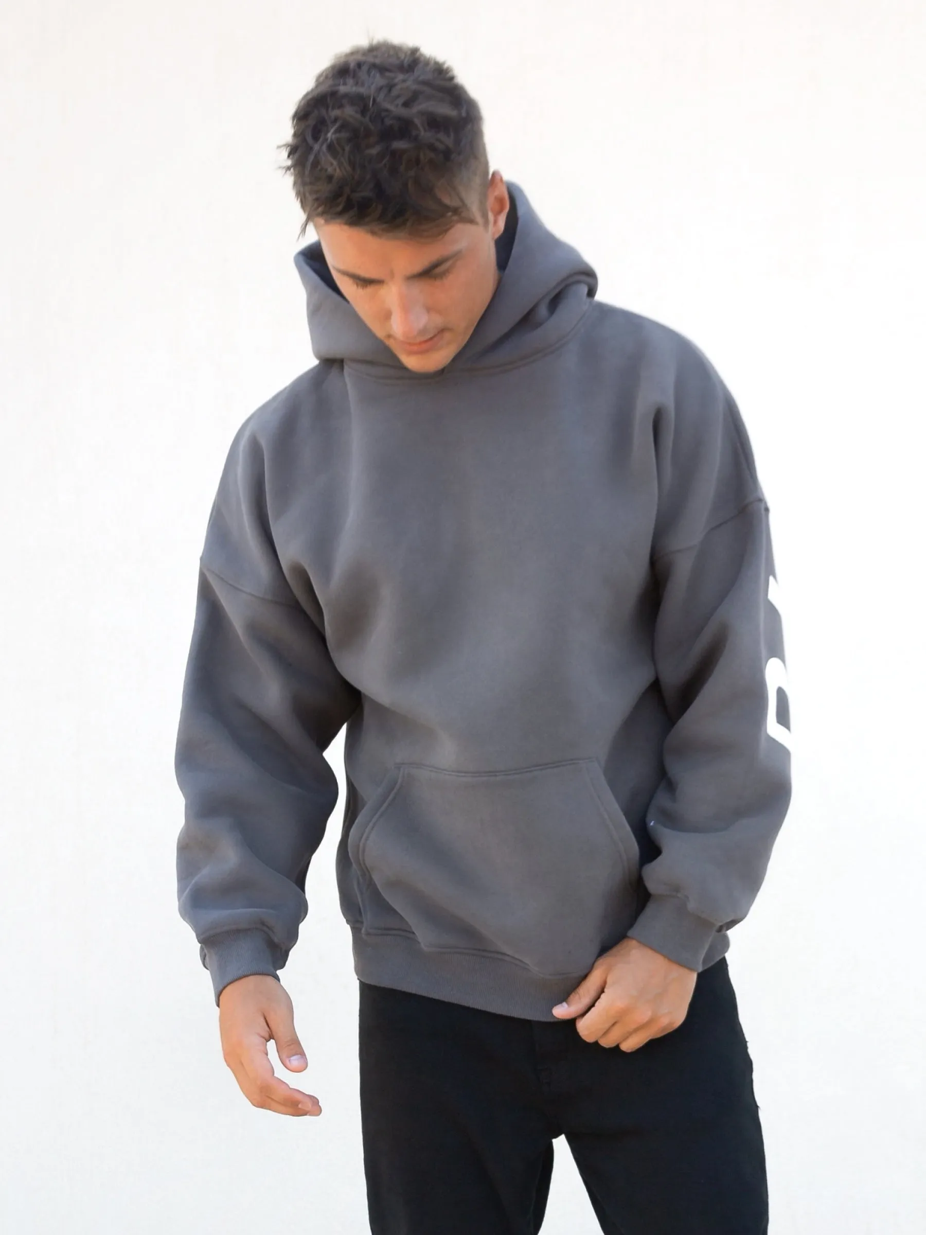 Idris Oversized Hoodie - Charcoal sold by Blakely product image thumbnail 5