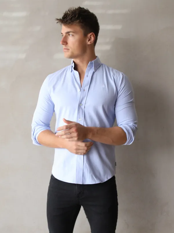 Marlon Slim Fit Shirt - Lilac Blue sold by Blakely