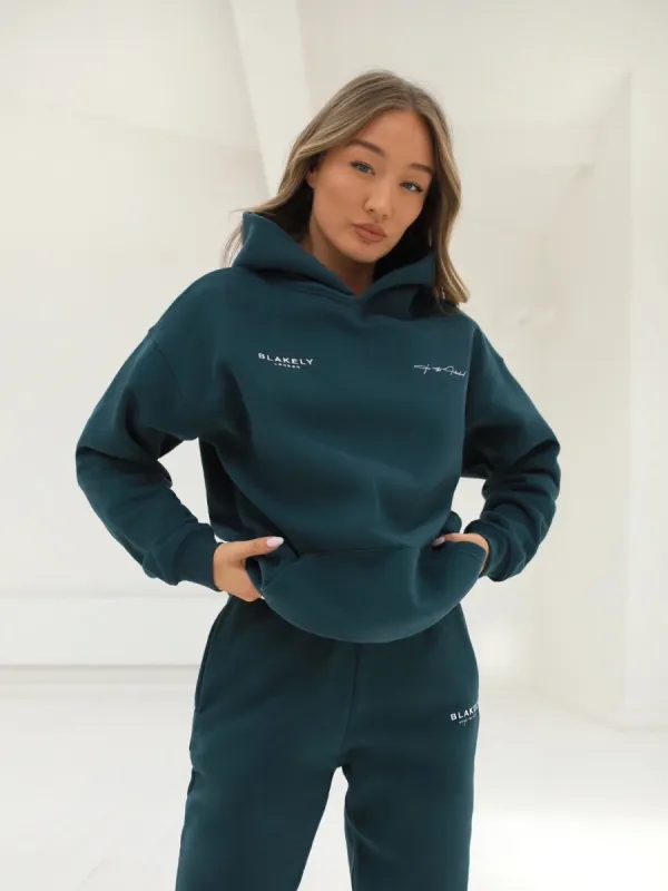 Signature Womens Relaxed Hoodie - Teal Green sold by Blakely