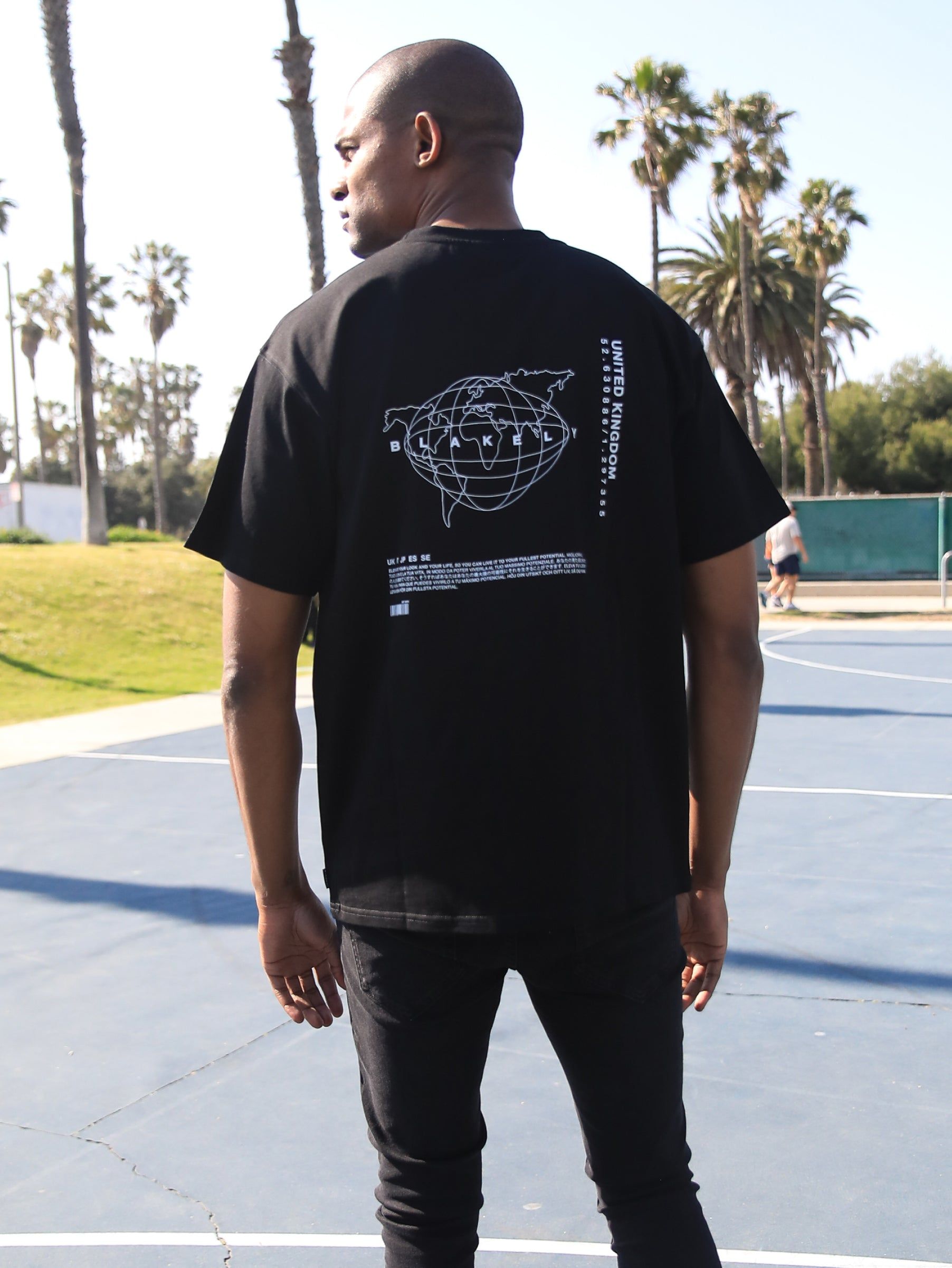 Global Relaxed Fit T-Shirt - Black sold by Blakely product image thumbnail 2