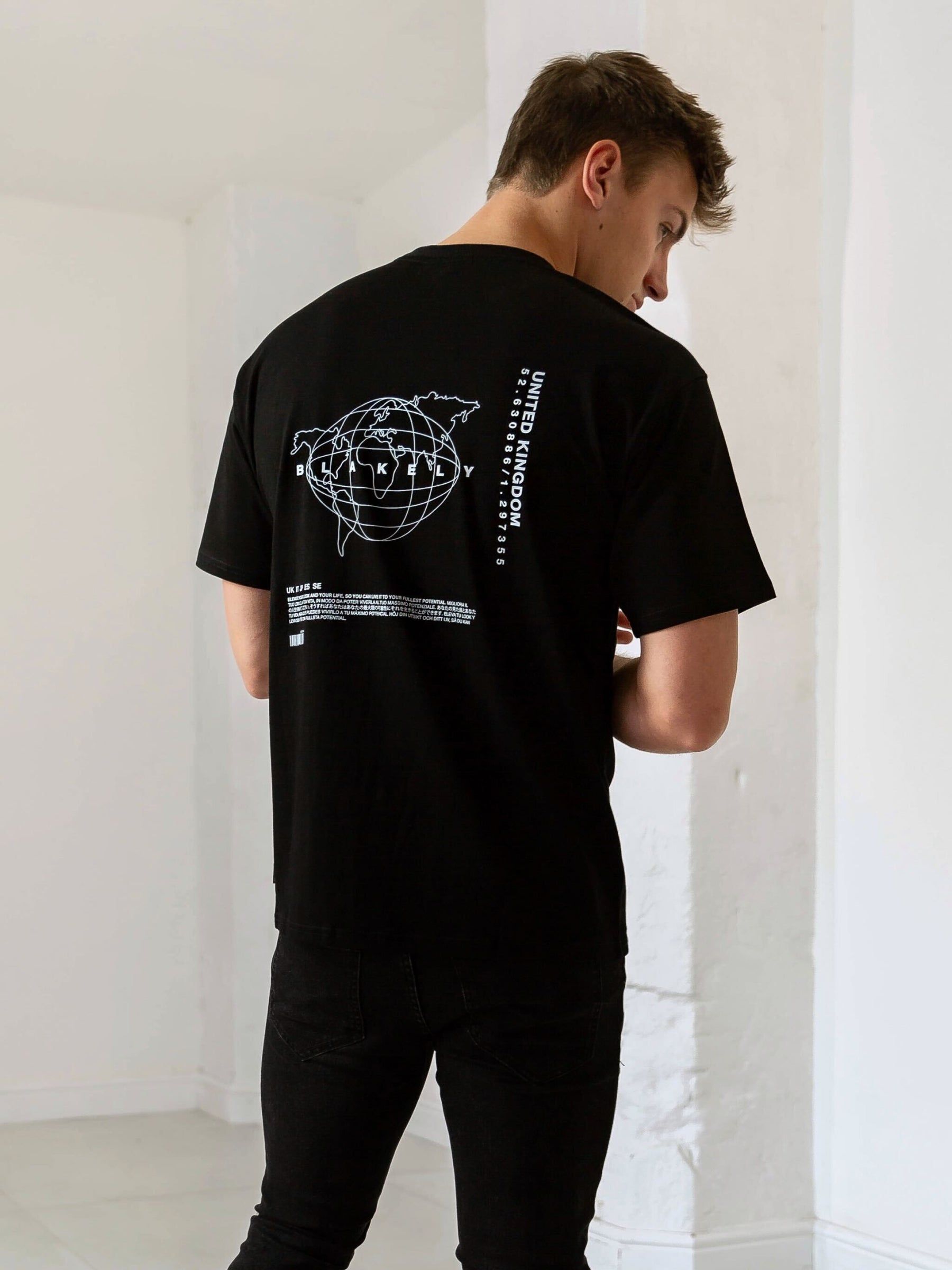 Global Relaxed Fit T-Shirt - Black sold by Blakely product image thumbnail 4