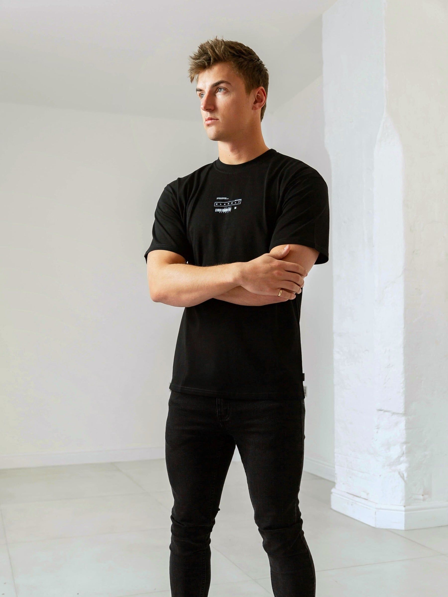 Global Relaxed Fit T-Shirt - Black sold by Blakely product image thumbnail 5