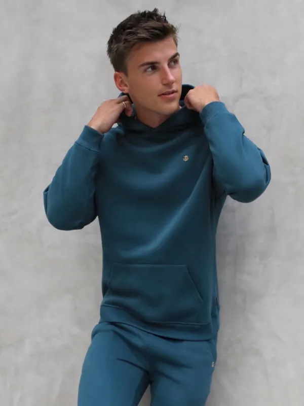 Anchor Relaxed Hoodie - Teal Green sold by Blakely