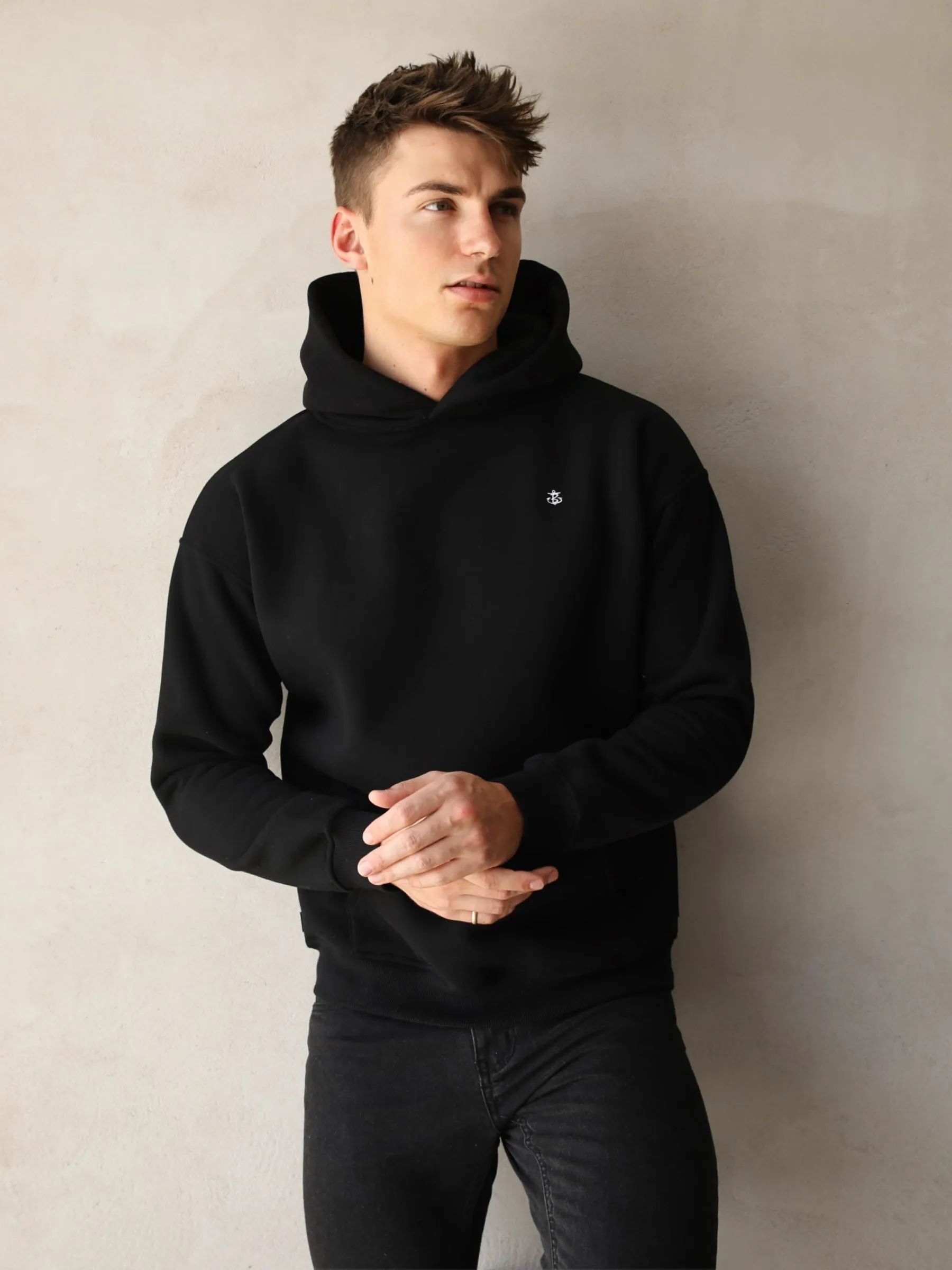 Anchor Relaxed Hoodie - Black sold by Blakely product image thumbnail 5