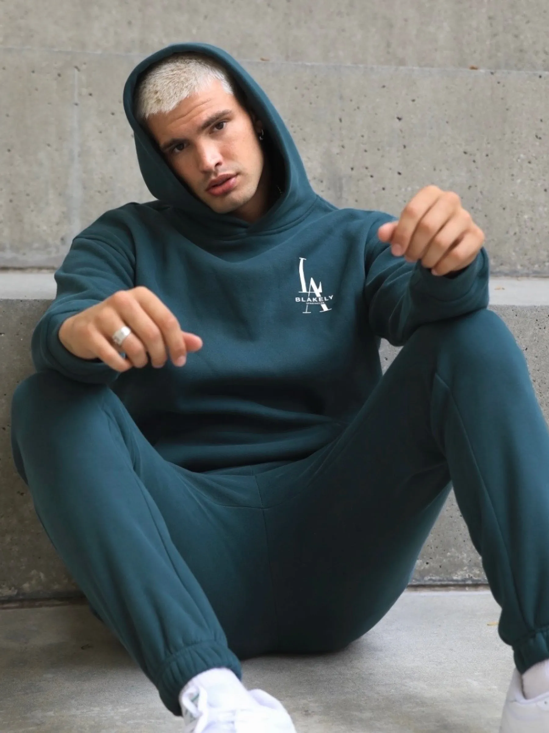 Sports Club Relaxed Hoodie - Teal Green sold by Blakely product image thumbnail 4