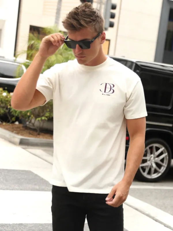Initial Relaxed T-Shirt - Off White sold by Blakely