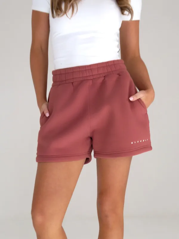 Isabel Jogger Shorts - Berry sold by Blakely
