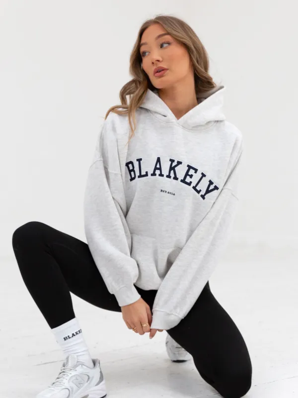 Varsity Oversized Hoodie - Marl White sold by Blakely