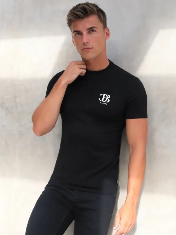 Initial Slim T-Shirt - Black sold by Blakely