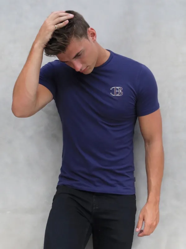 Initial Slim T-Shirt - Dark Navy sold by Blakely